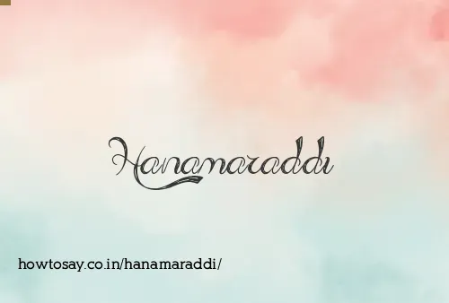 Hanamaraddi