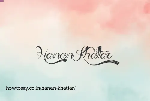 Hanan Khattar