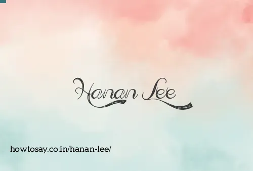 Hanan Lee