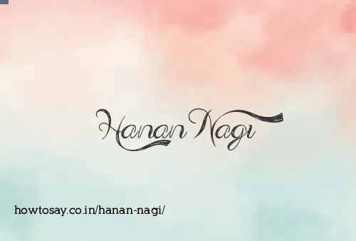 Hanan Nagi