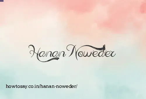 Hanan Noweder