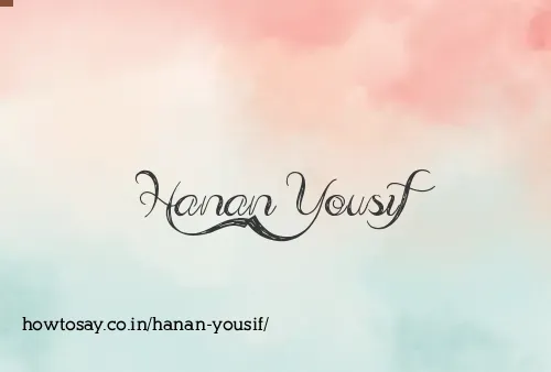 Hanan Yousif