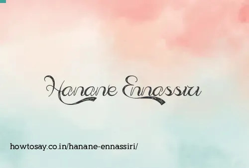 Hanane Ennassiri