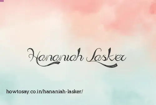 Hananiah Lasker