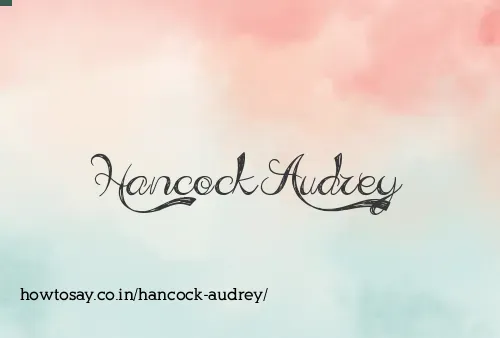 Hancock Audrey