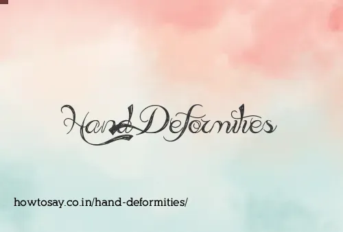 Hand Deformities