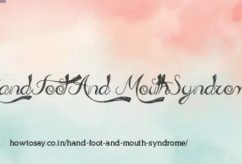 Hand Foot And Mouth Syndrome