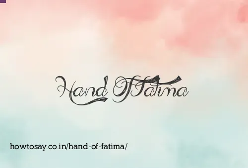 Hand Of Fatima