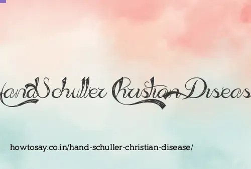 Hand Schuller Christian Disease