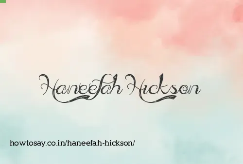 Haneefah Hickson