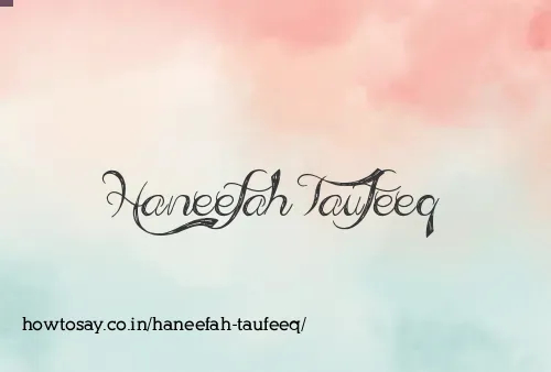 Haneefah Taufeeq
