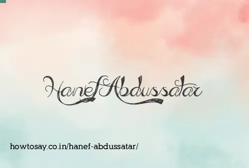 Hanef Abdussatar