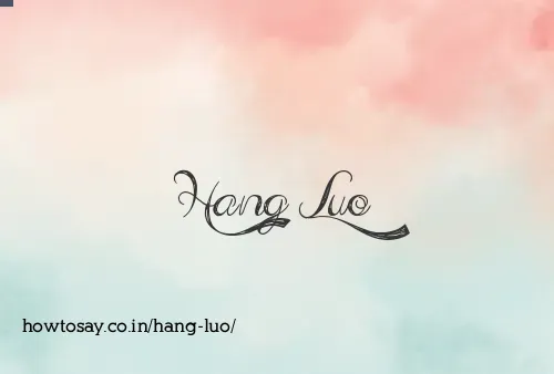 Hang Luo