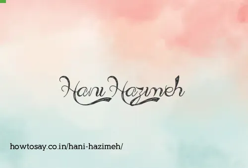 Hani Hazimeh