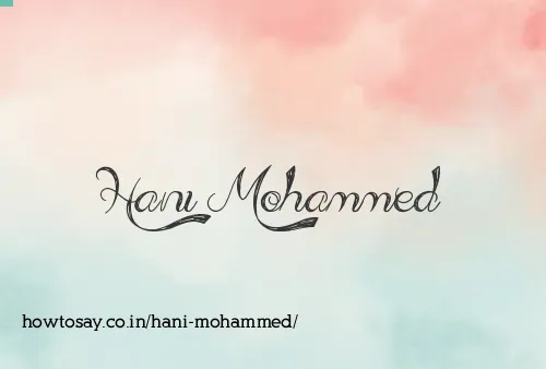 Hani Mohammed