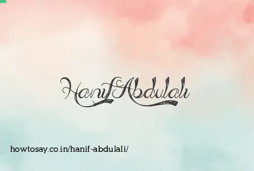 Hanif Abdulali