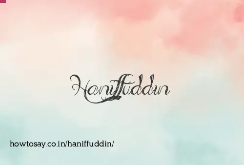Haniffuddin