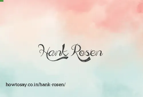 Hank Rosen