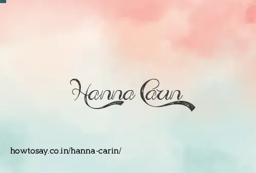 Hanna Carin