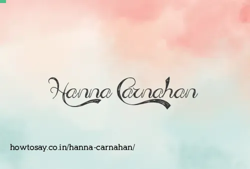 Hanna Carnahan