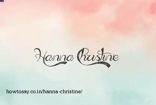 Hanna Christine