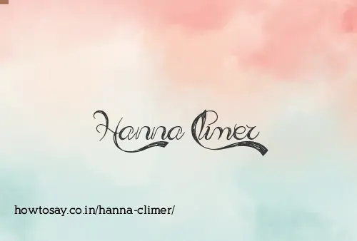 Hanna Climer