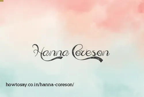 Hanna Coreson
