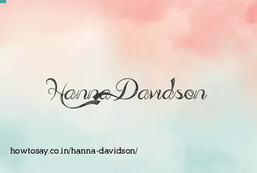 Hanna Davidson