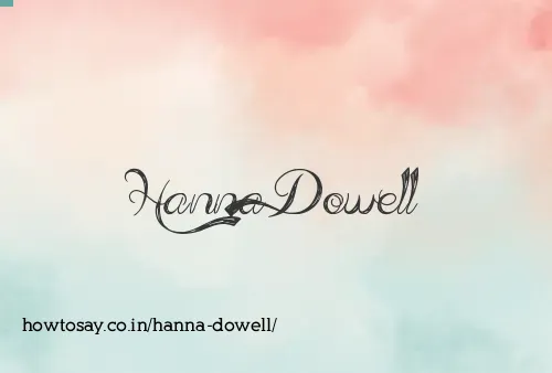 Hanna Dowell
