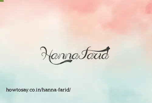 Hanna Farid