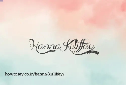 Hanna Kuliffay