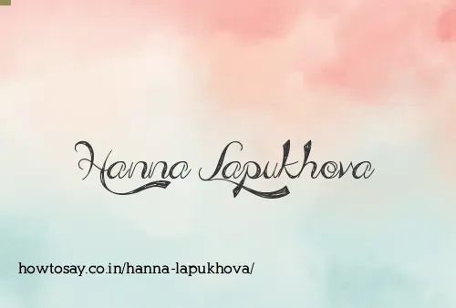 Hanna Lapukhova