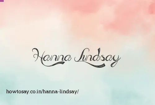 Hanna Lindsay