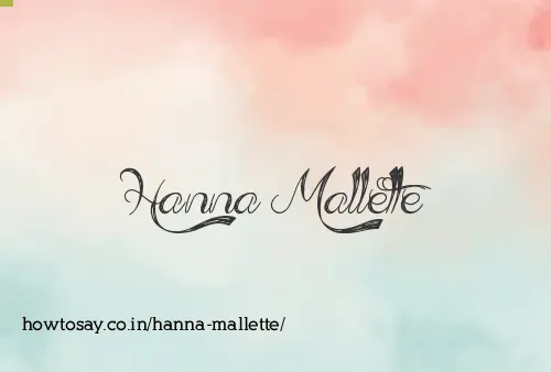 Hanna Mallette