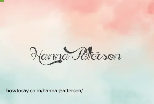 Hanna Patterson