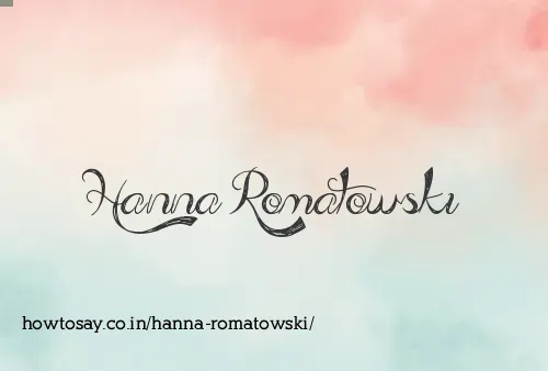 Hanna Romatowski