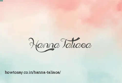 Hanna Taliaoa