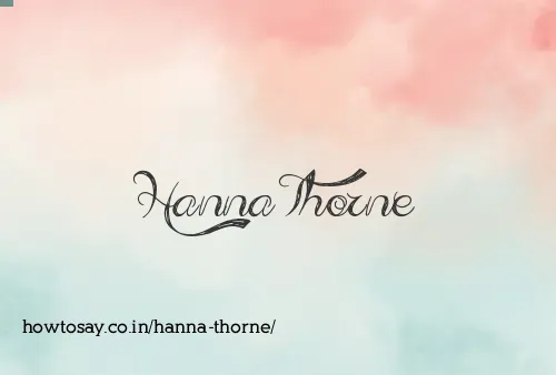 Hanna Thorne