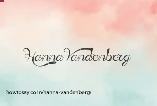 Hanna Vandenberg