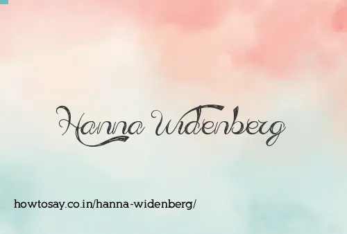 Hanna Widenberg