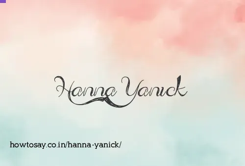 Hanna Yanick