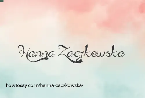 Hanna Zaczkowska