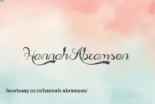 Hannah Abramson