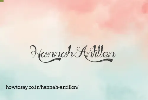 Hannah Antillon