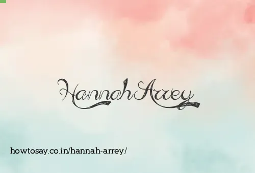 Hannah Arrey