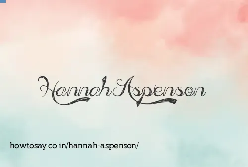 Hannah Aspenson