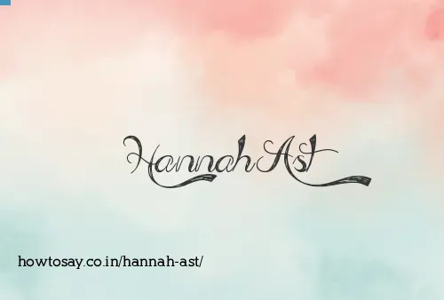 Hannah Ast