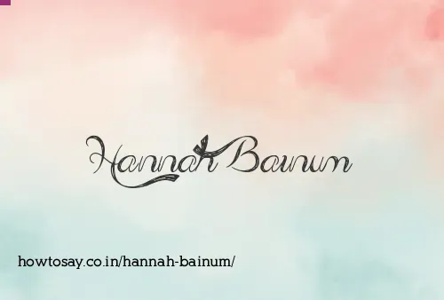 Hannah Bainum