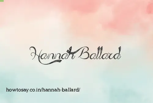 Hannah Ballard