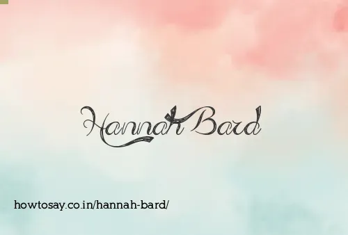 Hannah Bard